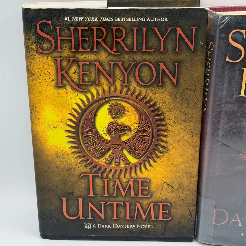 Lot of 2 Sherrilyn Kenyon Hardcover Novel Books - Time Untime & Dark Bites
